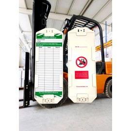 LIVELIFEBETTER® Forklift Truck Safety Tag and Insert - Pack of 10 Holders and 20 Inserts