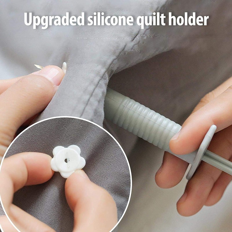 YKKJ Clothes Pegs, No Pins, Duvet Fixing, No Needles, for