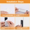 MOROBOR Self-Stick Rectangular Sliding Door Pulls, 2pcs Aluminum Alloy Flush