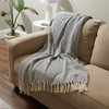DII Modern Zig Zag Throw Blanket Woven Cotton, Hand-Knotted 2.5"