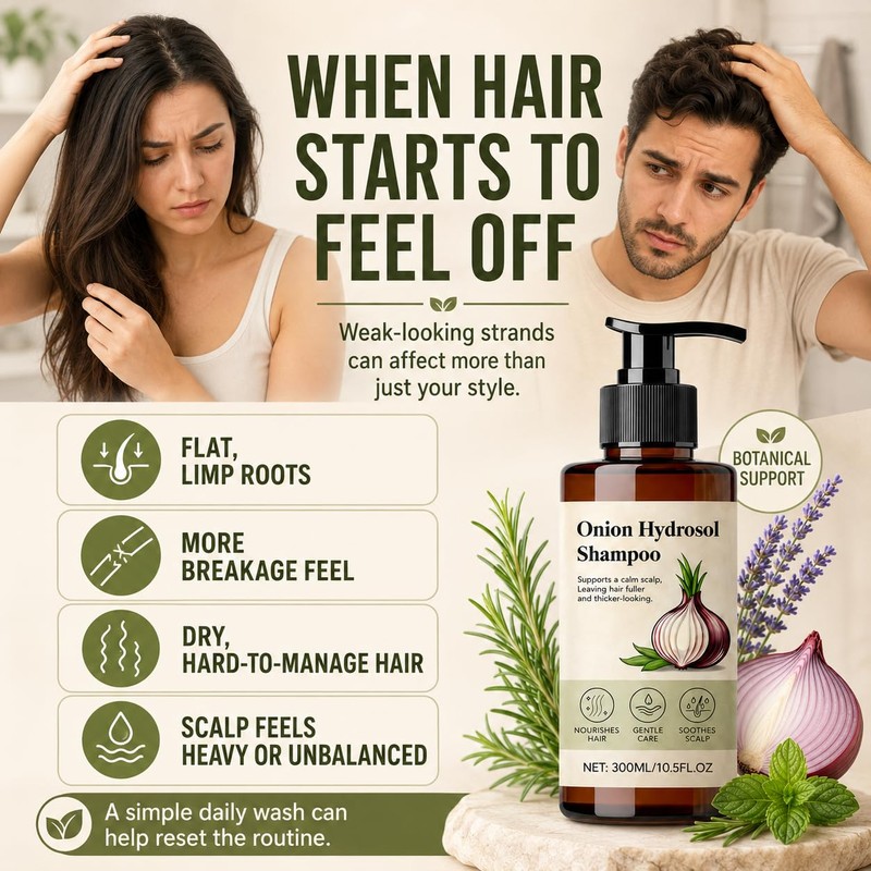 Onion Hydrosol Hair Growth Shampoo with Rosemary & Biotin –