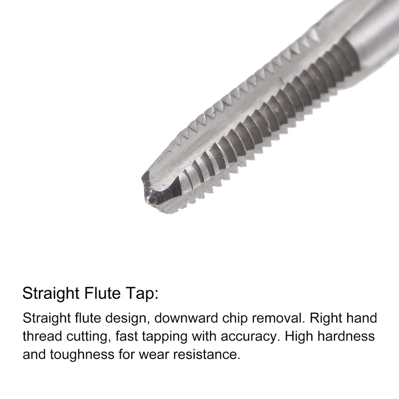 sourcing map 6-32 UNC Straight Flute Thread Tap and 2.8mm
