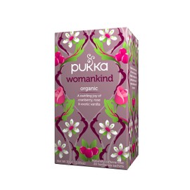 Pukka Herbs | Womankind Organic Herbal Tea Box | Chamomile, Shatavari, Vanilla, Cranberry, Rose and Hibiscus| Perfect For Balanced Harmony | 4 Packs | 80 Tea Bags