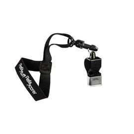 Referee Whistle Fox 40 Classic CMG Cushioned Mouth Grip on a RefStuff Elasticated Wrist Lanyard