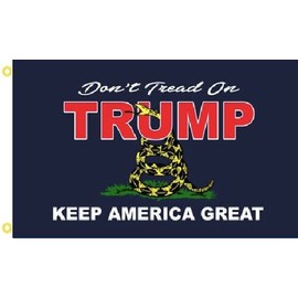 3X5 TRUMP 2024 DON'T TREAD ON TRUMP GADSDEN TRUMP IS INNOCENT FLAG BANNER 100D