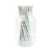 Emartbuy Pack of 75 pcs Paper Straws Disposable Paper Drinking