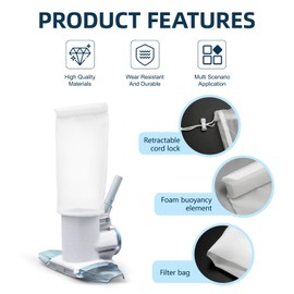 YIBEICO 4 PCS Replacement Filter Bags Set for KOKIDO XTROVAC 410 for KOKIDO XTROVAC 910, 250 Microns and 75 Microns Filter Bags Set