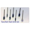 SJ Blue Tungsten Carbide Nail Drill Bits Set 7Pcs