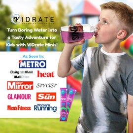 Electrolytes Powder Minis - Hydration Sachets with Vitamins & Electrolytes For Kids - Zero Sugar Hydration Powder No Artificial Sweeteners & Preservatives by ViDrate - Apple & Blackcurrant, 30 Sachets