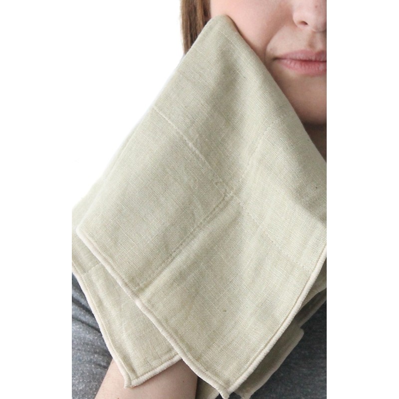 Nawrap - Toalla facial de algodón orgánico, duradera, absorbente y