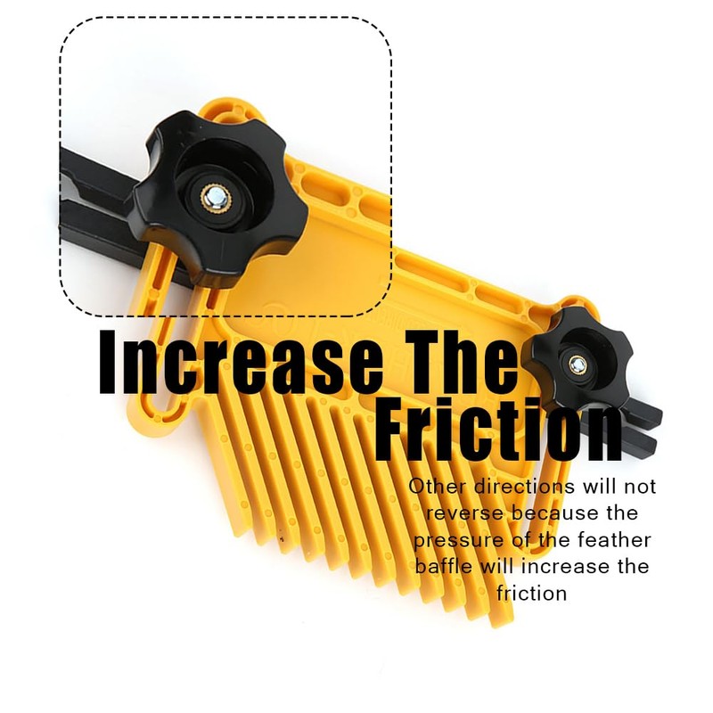 2Pcs Woodworking Featherboard Set Yellow Highly Recognizable Aids for Improved
