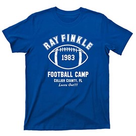 Ace Ventura T Shirt Ray Finkle Football Camp Laces Out Jim Carrey Movie Tee (S, Royal Blue)