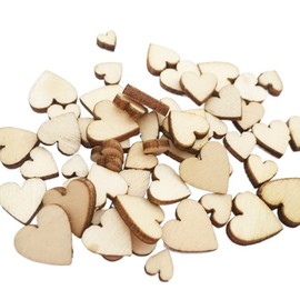 Love Hearts Shaped Wood Slices,Wooden Heart Confetti, Unfinished Wood Different Sizes Rustic Wooden Pattern DIY Crafts for Wedding Party Ornaments (Mixed Size,300 Pcs)