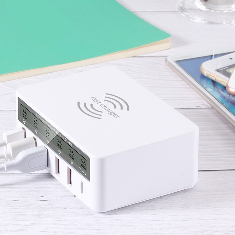 USB Fast Charging Station Wireless Multi Port 6 Ports 50W