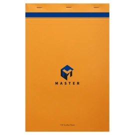 Clairefontaine Calligraphe Master 10714C Writing Pad / Notepad Stapled at the Top A4+ 21 x 31.8 cm 50 Sheets Squared 70 g Ideal for Meetings and Quick Notes Orange Pack of 1