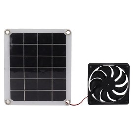 10W Solar Panel Exhaust Fan Waterproof Solar Powered Attic Ventilator for Pet House RV Greenhouse