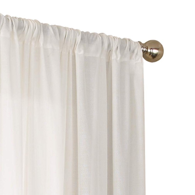 Eclipse Chelsea UV Light Filtering Window Sheer Curtain Panel White