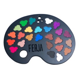 Godette By Ferja |paleta De Sombras 25 Colores Profesionales Negro