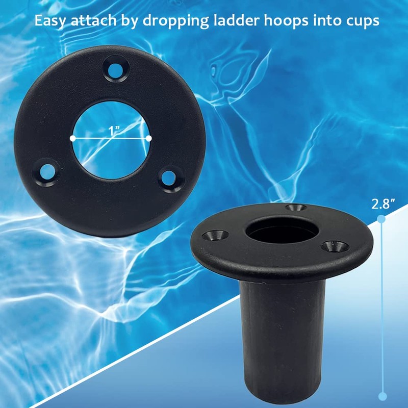 Folding Pontoon Ladders Insert Plugs - 1" Boat Yacht Hook