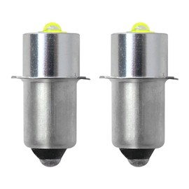 JRSHOME 2Pcs P13.5S LED Flashlight Bulbs, 2024 Upgrade Light for D/C Cell 6500K White Super Bright