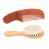 minkissy Practical Baby Brush Set 2-piece Comb and Brush for