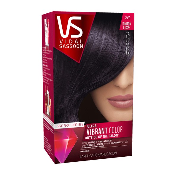 Vidal Sassoon Pro Series Permanent Hair Dye, 2VC Oxford Violet Onyx Hair Color, 1 Count