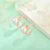Starchenie Pearl Leverback Earrings 925 Sterling Silver Rose Gold Plated