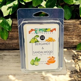 3 PACK Bergamot Sandalwood Wax Melt Made In USA Fragrance Melts Tarts Luxury Premium Soy 3 2.4 ox Clean Ingredients Essential Oils Hand Poured Cubes Long Lasting Strong Scent