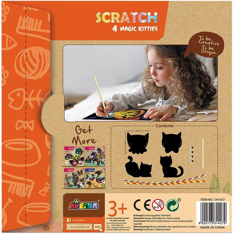 Avenir 31427 6301427 Scratch Magic Kitties, Multi-Colour