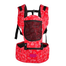 1Pc Newborn Infant Baby Carrier Hip Seat Breathable Adjustable Wrap Sling Backpack (Red)