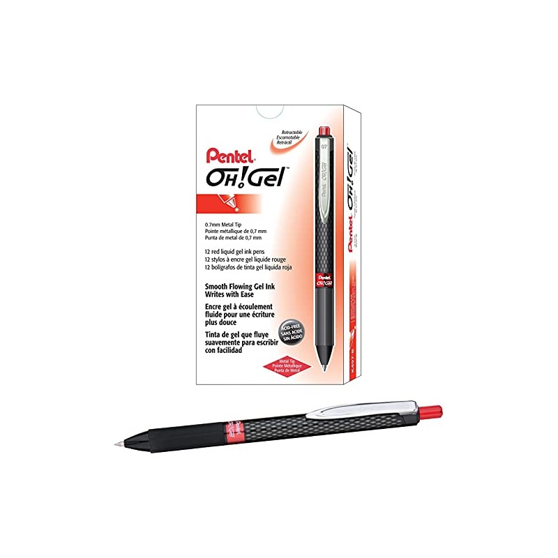 Pentel OH Gel Retractable Ball Pen Tip 0.7mm Line Width