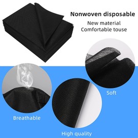 100 PCS 31" X 79"Thick Soft Massage Table Sheets Sets Disposable SPA Bed Sheets Non Woven Fabric Lash Bed Cover (Black)