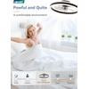 LEDIARY Low Profile Ceiling Fans with Lights, Flush Mount Modern