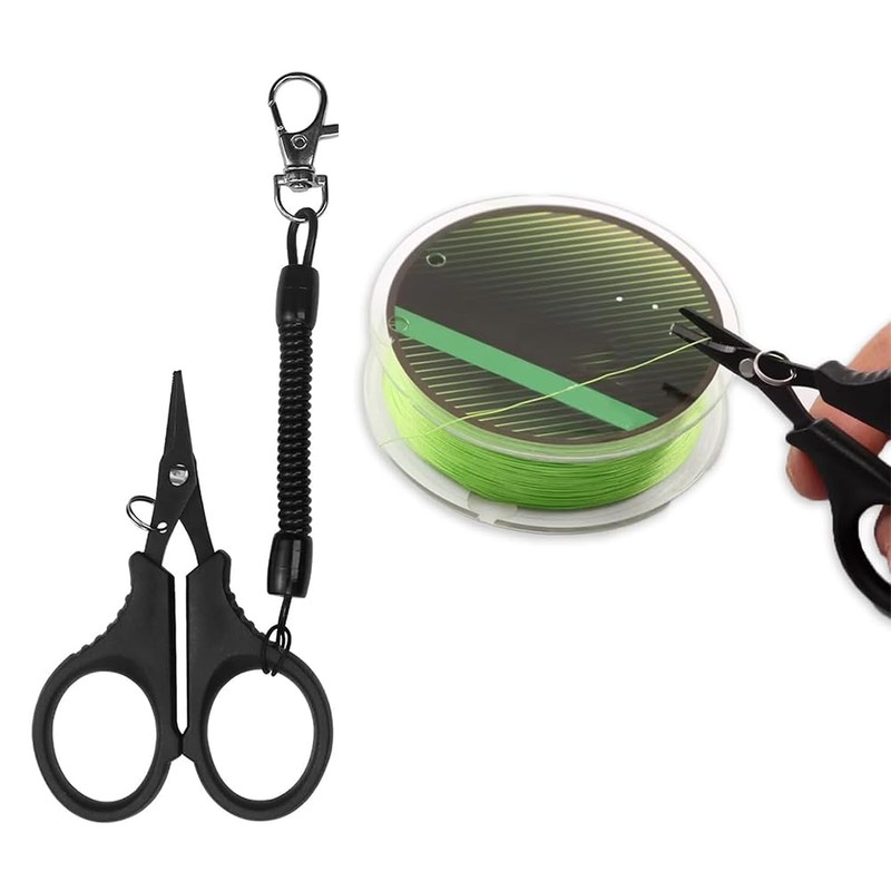 NYGHMY 1 Pcs Stainless Steel Fishing Scissors - Black Titanium