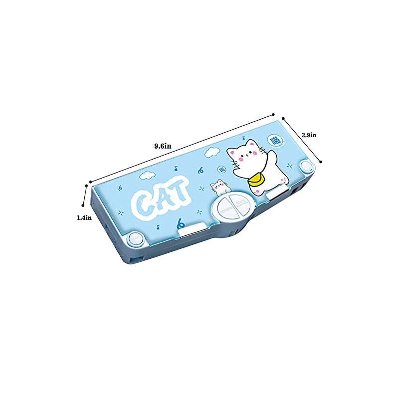Aisi Student Multifunction Pen Pencil Case with 2 Compartments Cute