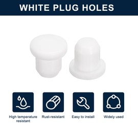 QUARKZMAN Pack of 20 White Rubber Plugs, S7.5 Waterproof Plugs for 7-7.5 mm/0.28-0.3 Inch Hole