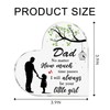 Dad Gifts from Daughter 3.9x3.9 Inch Acrylic Heart Keepsake Father's