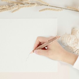 LA HUATE 3pcs Bling Crystal Diamond Pens Metal Ballpoint Pens 0.7MM Black Ink Refill Click Pens Business Wedding School Office Supplies