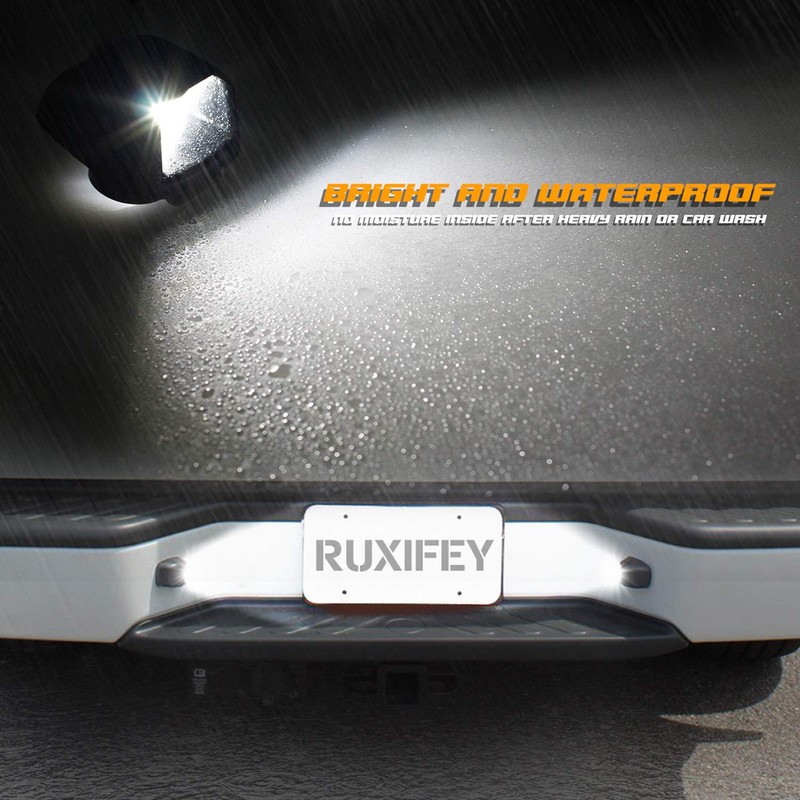 RUXIFEY - Luces LED para placa de matrícula trasera de