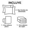 HILOS Juego De Sábanas King Size Blancas Ultra Suave Tipo