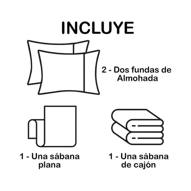 HILOS Juego De Sábanas King Size Blancas Ultra Suave Tipo