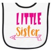 inktastic Little Sister, Younger Sister, Arrow, Sibling, Typography Baby Terry