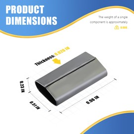 NVOYAJUAN Closed (Push Type) Seals for 1/2" Width Steel Strapping Metal Clips for Packaging Banding Strong and Safe (100pcs)