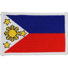 Philippines Flag Patch ( 3 1/2" Wide x 2 1/4" High ) P2650