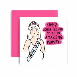Huxters Pregnancy Congratulations card for her - Amazing Mummy to Be - Baby on the way Card- 14.8cm (Style 1)
