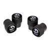 Elektroplate MetalHeads Skull Black Knurling Aluminum Tire Valve Stem Caps