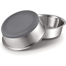 Wolfi Tazón de Acero Inoxidable para Perro, Set de 2 Cuencos para Perros, Plato para Mascota, Bowl para Mascota para Comida o Agua, Comedero para Perros y Gatos de 7.6 Tazas (M)