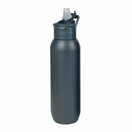 IOLOYU Stainless Steel Drinking Bottle with Straw Thermos Flask Sports Water Bottle 600 ml Thermos Bottle Stainless Steel Bottle Leak-Proof Thermal Bottle Metal Insulated Bottle with Carry Handles