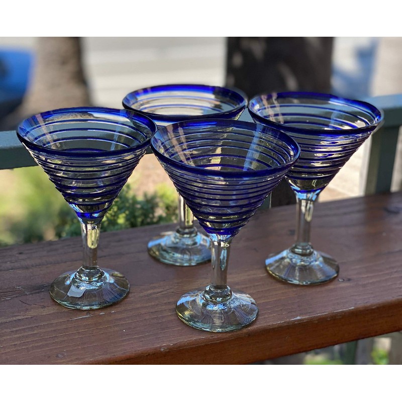 Mexican Hand Blown Glass – Set of 4 Hand Blown