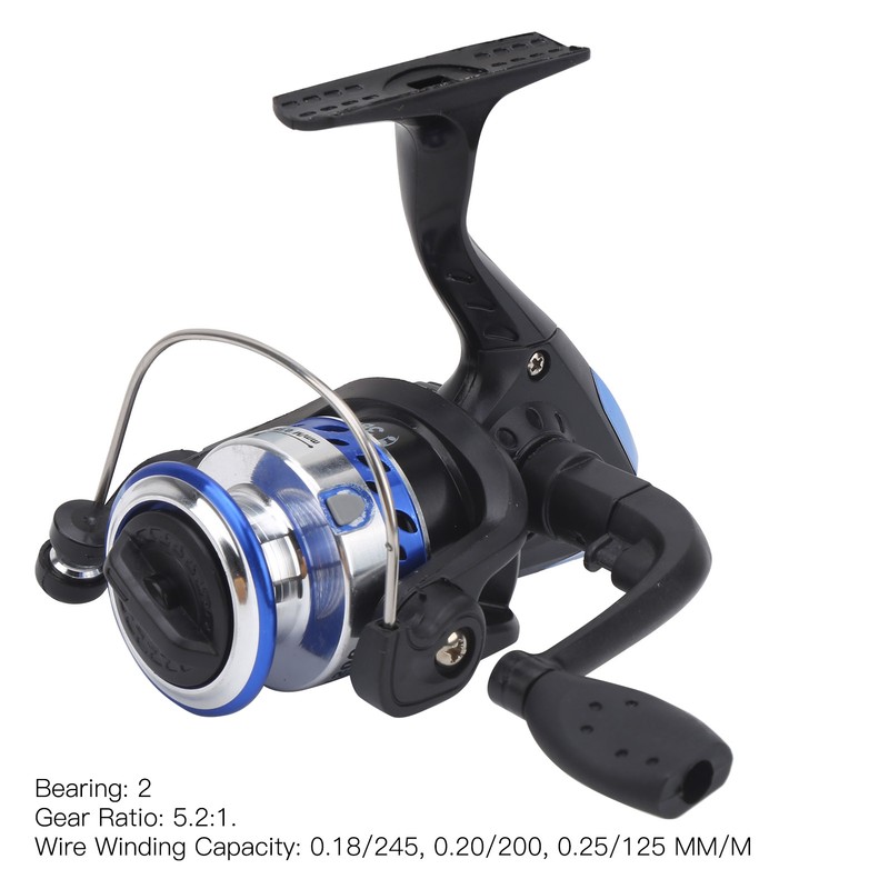 Left/Right Interchangeable Spinning Reel 2 Bearings 5.2:1 Gear Ratio Fishing